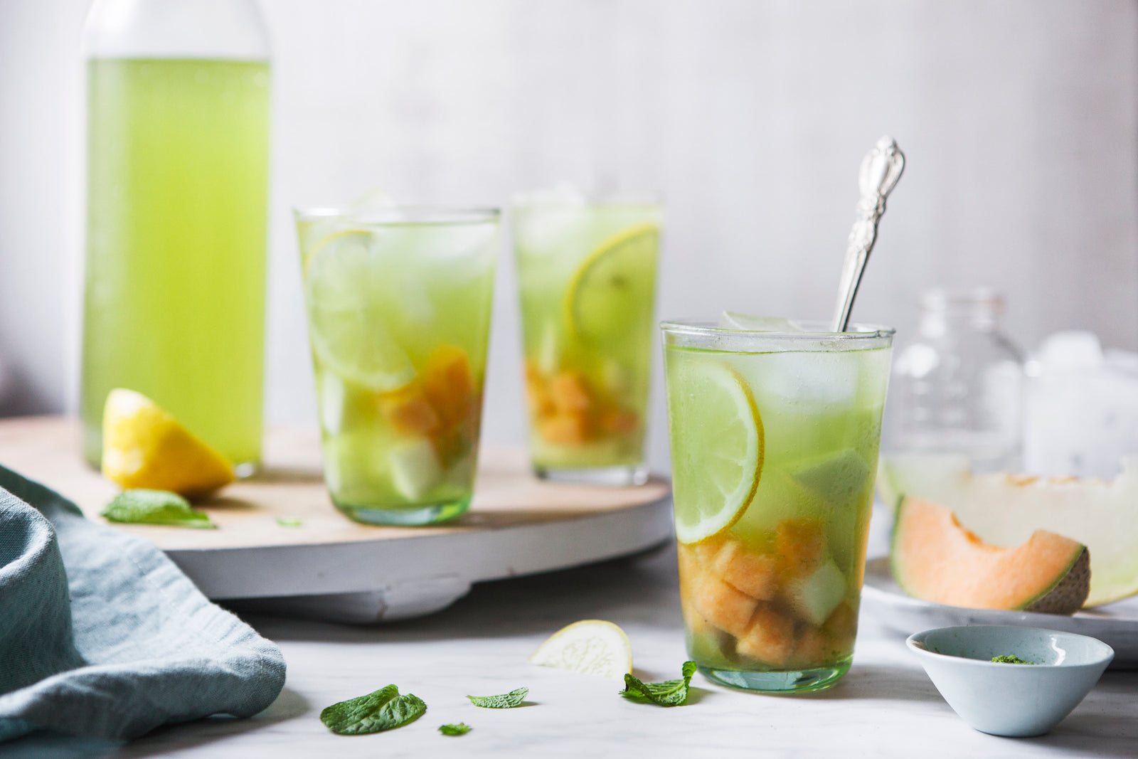 MATCHA MELONEN EISTEE MIT INGWER