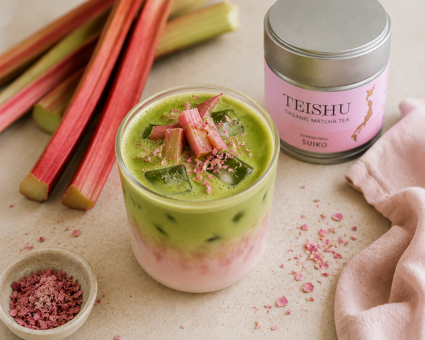MATCHA RHABARBER LATTE