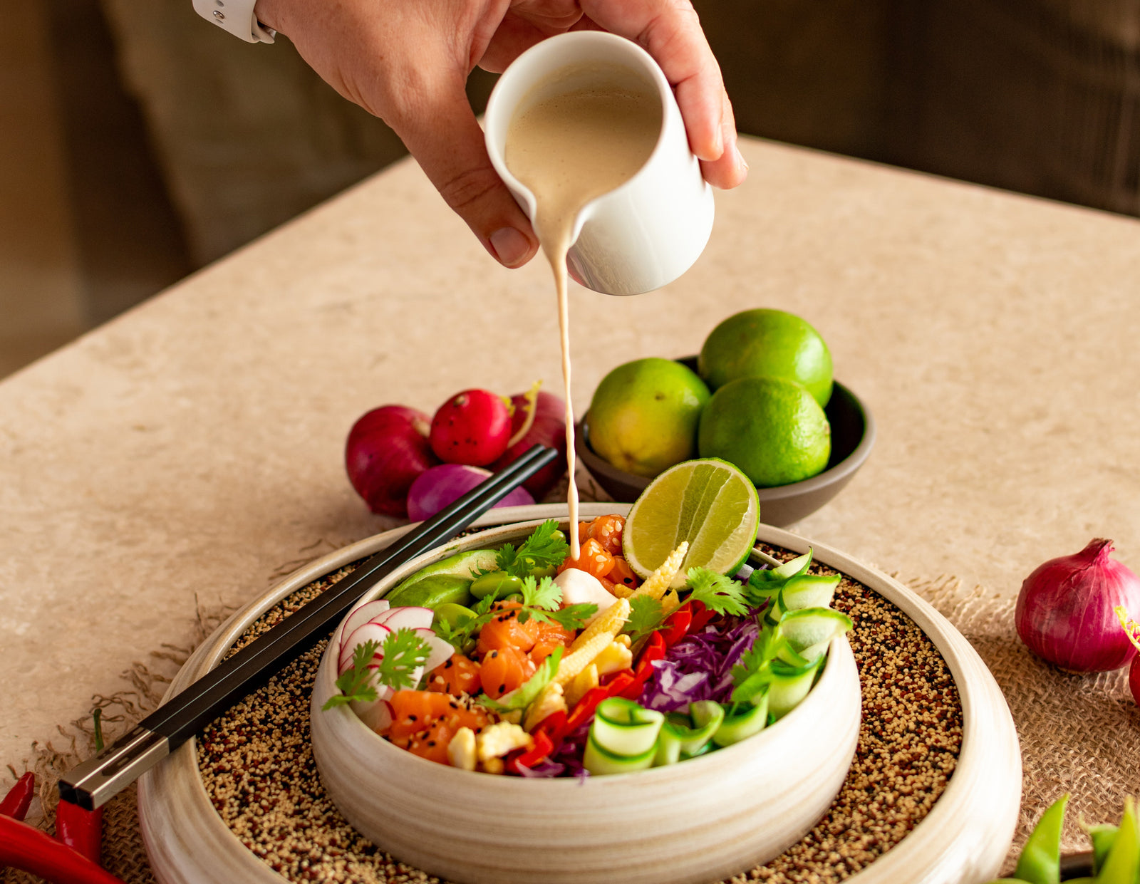 DRESSING MIT FRÜHLINGSTEE