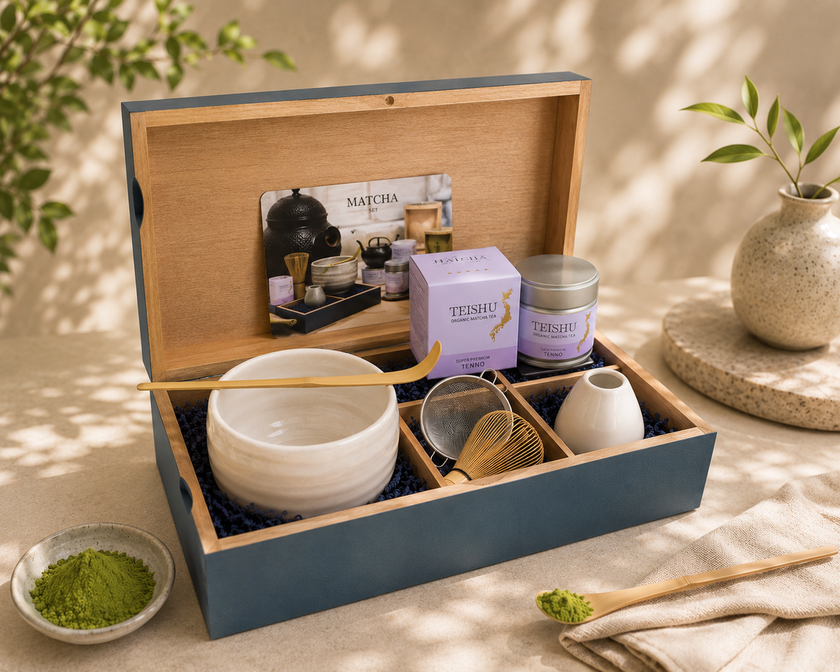 Super Premium Matcha Set mit Holzbox