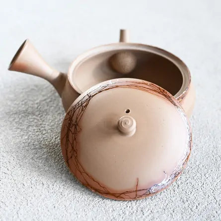 Yamada Yūtarō Hakudei Mogake Hira Kyusu – Handgefertigte Tokoname Teekanne aus Japan