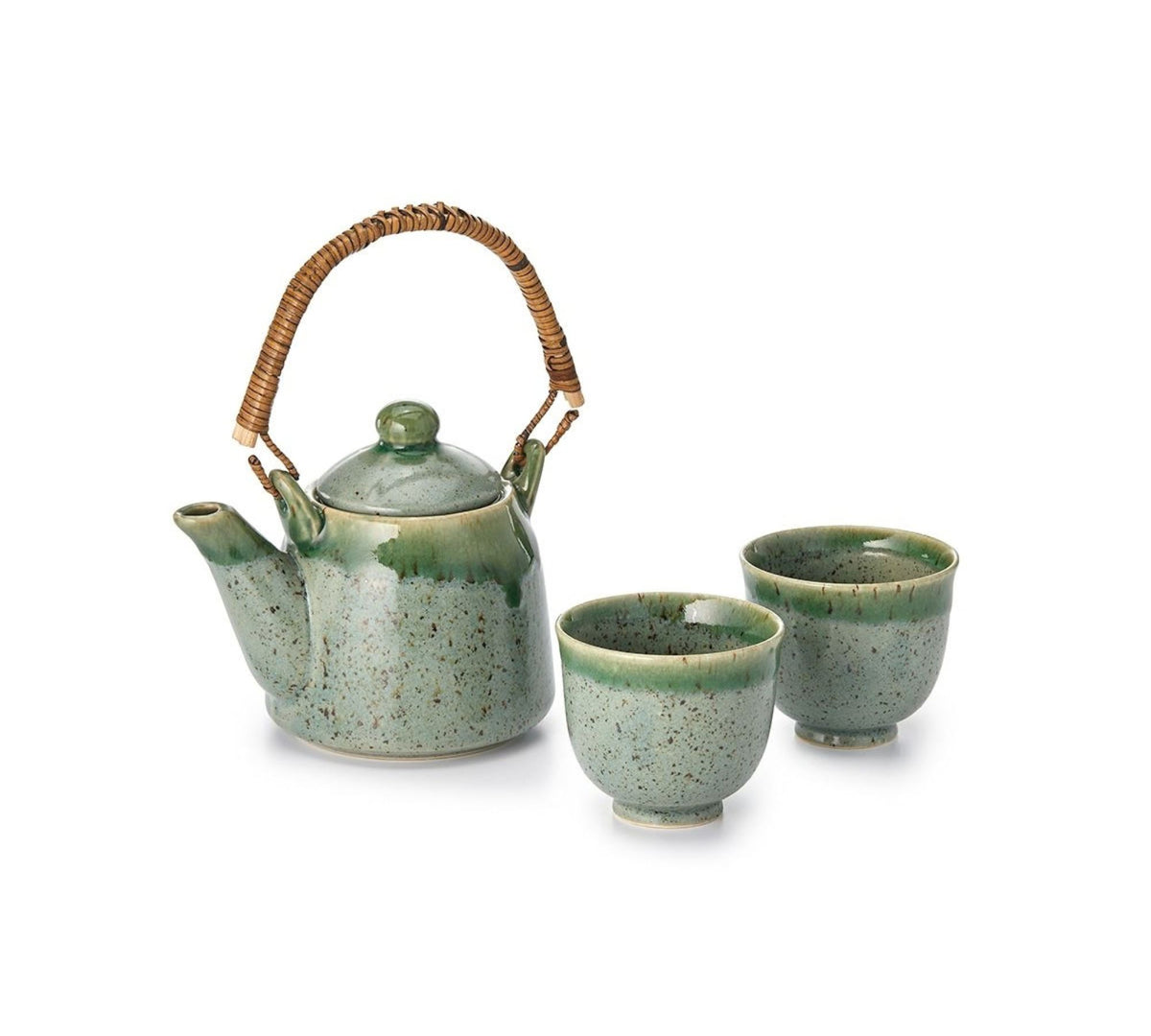 Japanisches Tee-Set „Yasuko“ – Teekanne mit 2 Teecups aus Porzellan