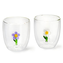 Doppelwandiges Glascup Flower 0.35L