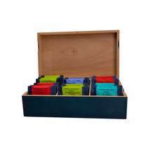 Wooden box with standard teas